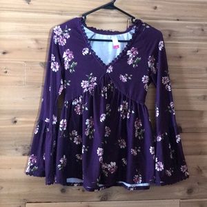 Purple floral top